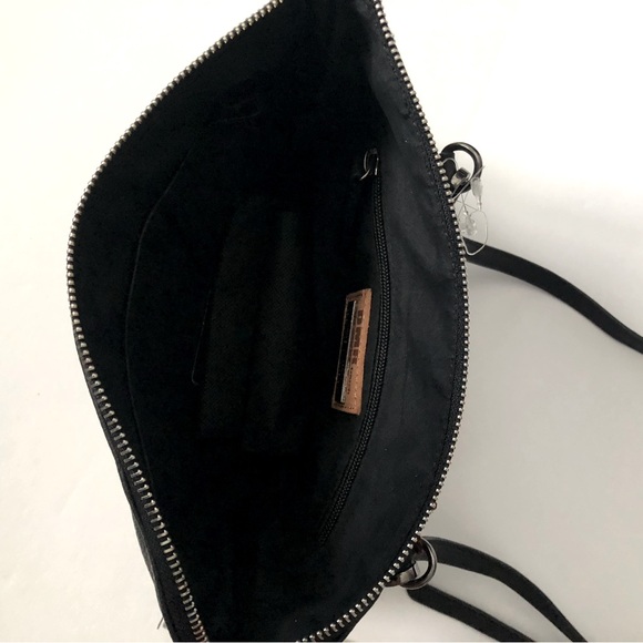 DMR touch black leather studded clutch or crossbody bag - Picture 12 of 12